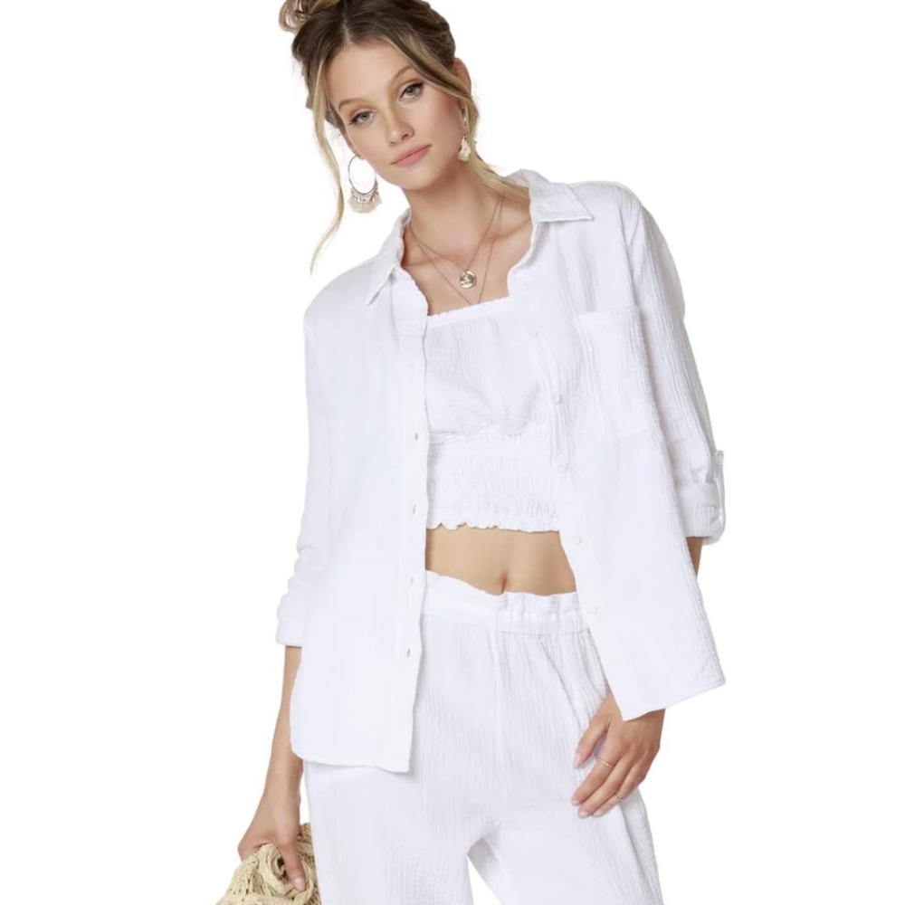 Button Front Beach Top - image 5